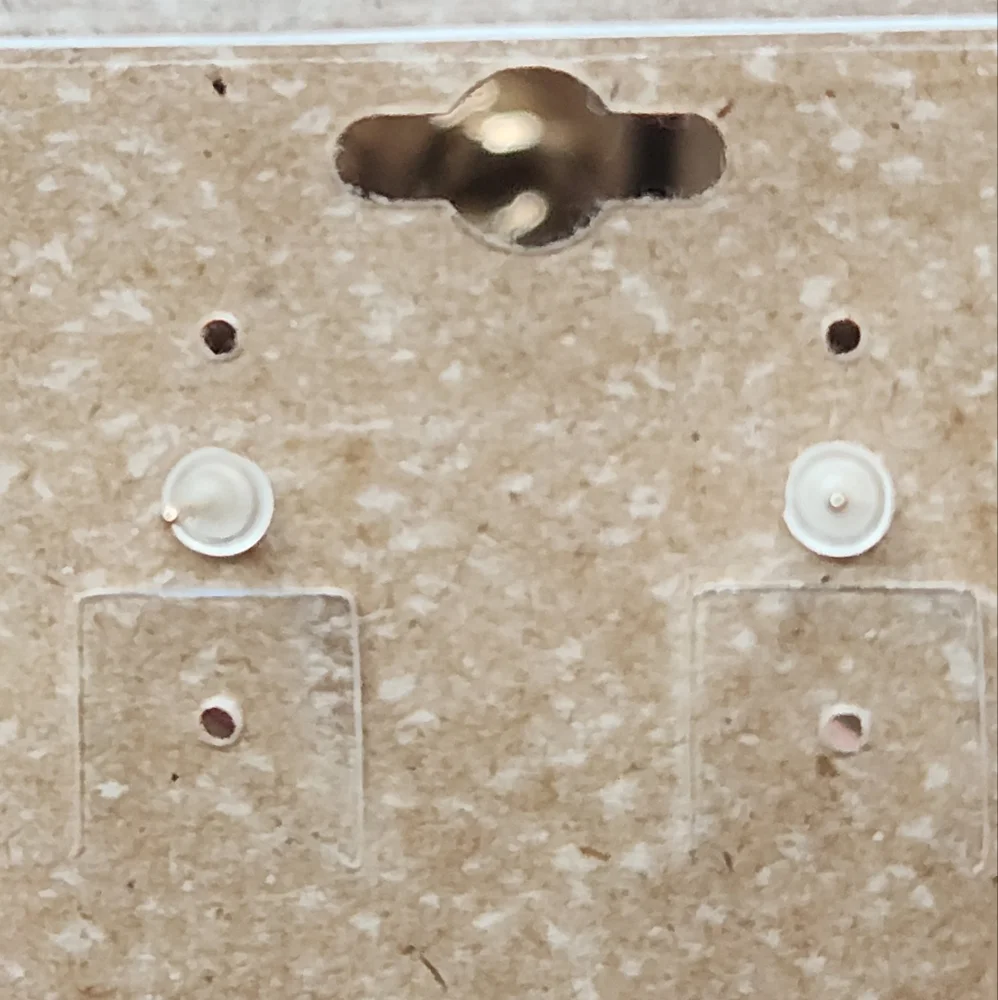 Golden Triangle Stud Earrings - Picture 2 of 2